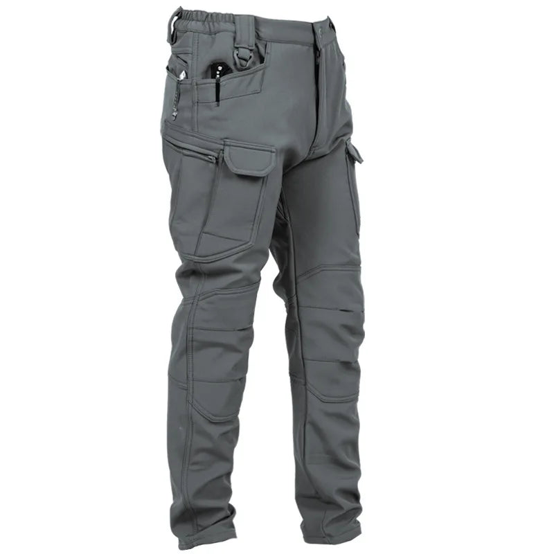 Outdoor Assault Pants with Thickened Fleece for Men Waterproof and Warm Various Colors of Casual Work Pants Hiking Pants