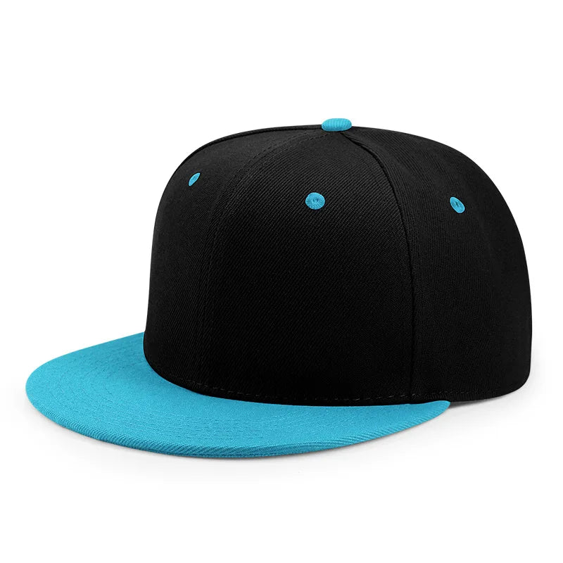 Unisex Cheap Custom Hip hop Flat Trucker Hats For Dance Caps Women Men Solid Color Adjustable Flat Bill Snpback Hat with Logo