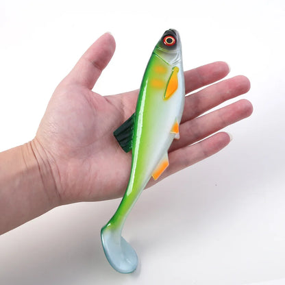 1pcs 26g 60g River Roach Fishing Lure Soft Bait T Paddle Tail Baitfish Shad Strike Silicone Plastic Swimbait Wobbler Pike Bass