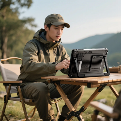 11-Inch Rugged Industrial Waterproof Laptop Intel i7-1255U CPU with Adjustable Stand for 1D/2D Scanner Windows OS IP67