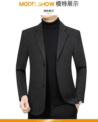 Business Casual Kavaj Herr – Elegant Enkelknäppt Sommarjacka