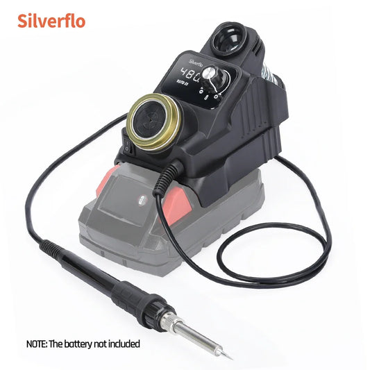Silverflo 937DI Trådlös Löddstation – Portabel, 200–480°C, Kompatibel med DeWalt/Milwaukee/Makita 18–20V Batteri