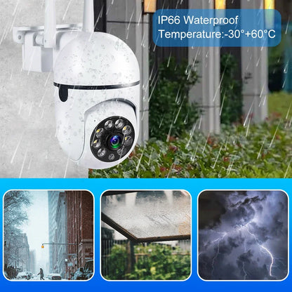 Wifi IP Camera 2MP Outdoor Security Surveillance Cameras AI Human Tracking Two Way Audio 4X Digital Zoom Night Vision Full Color