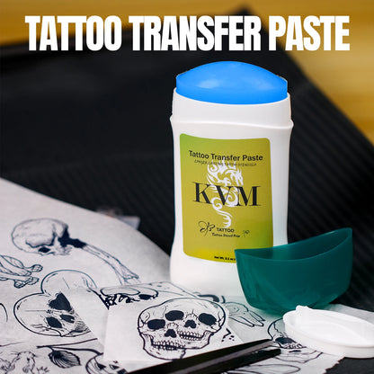 KVM Tattoo Transfer Stick Paste + 4 Layer Thermal Tattoo Transfer Paper Set Clear Long Lasting Tattoo Stencil Kit For Tattoo