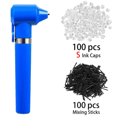 Tattoo Pigment Mixer Machine Tattoo Ink Mixer Kit with 100Pcs Mixing Sticks and 100pcs tattoo ink cups （S /M /L )Tattoo supplies
