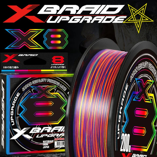 ZUKIBO Xbraid Upgrade X8 Flerfärgad Multifilament Fiskelina 1000m