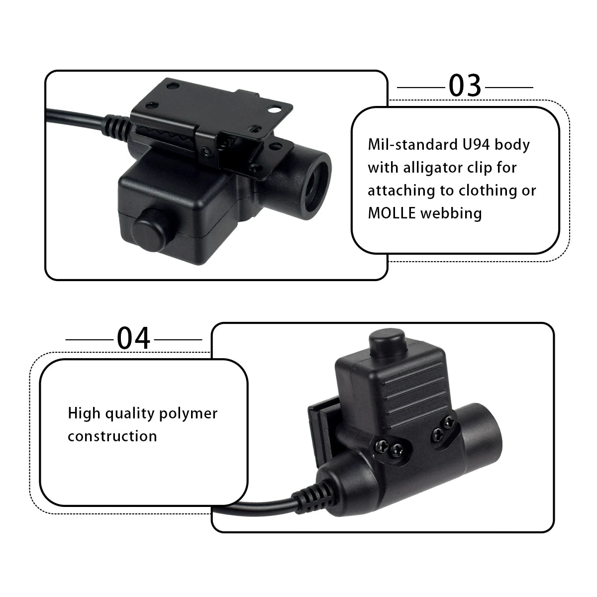 Tactical Outdoor Shooting Communication Headphone Bowman Elite II Headset U94 PTT For Kenwood Baofeng UV-5R Radio Accessory