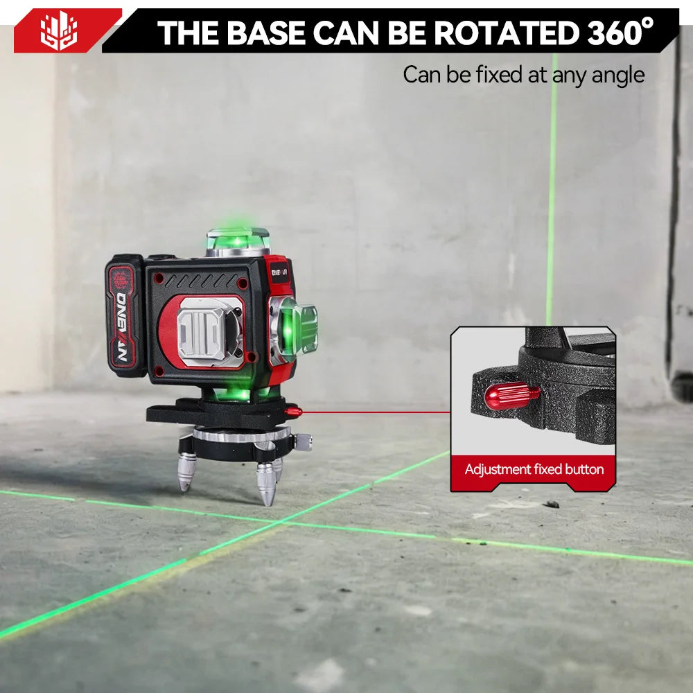 ONEVAN 4D 16 Lines Leveling Laser Levels Portable Rechargeable Professional Horizontal And Vertical Level With Tripod Power Tool