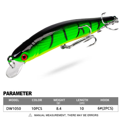Floating Fishing Lure 8.4G 10CM Urgent Fishing Minnow Crank Lure Swinger Fishing Lure Set Processing Artificial Lure Kit