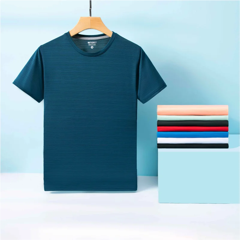 Herr Sport T-Shirt 2026 – Anpassningsbar Logotryck Brodyr Elastisk Quick Dry 9 Färger Asian S–4XL