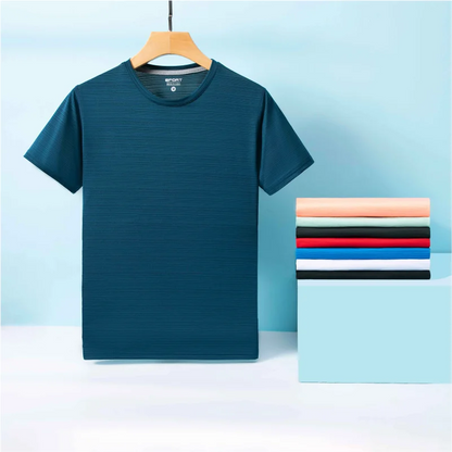 Herr Sport T-Shirt 2026 – Anpassningsbar Logotryck Brodyr Elastisk Quick Dry 9 Färger Asian S–4XL