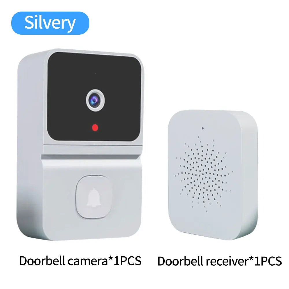 Trådlös WiFi Dörrklocka med HD-kamera – 133°/155°, IR-nattseende, Röstförvrängning, 800mAh, Gratis Molnlagring
