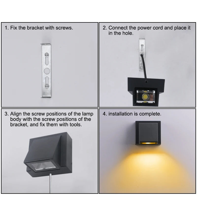 Modern LED Vägglampa In- & Utomhus – Vattentålig, 2 Stilar (A/B), Varmvit 3000K/Kallvit 6500K