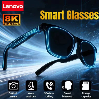 Lenovo AI Smart Glasses Bluetooth Call Music Touch Control Surround Sound Noise Canceling Photography For Study Outdoor Travel