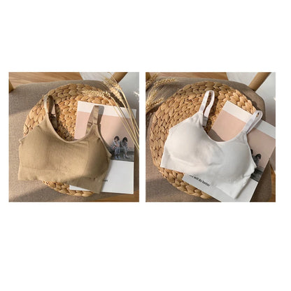Women's Bra Tube Top Crop Top Female Seamless Back Outdoor Sports Underwear Bra For Women Cotton Female Bra Tops Brassiere