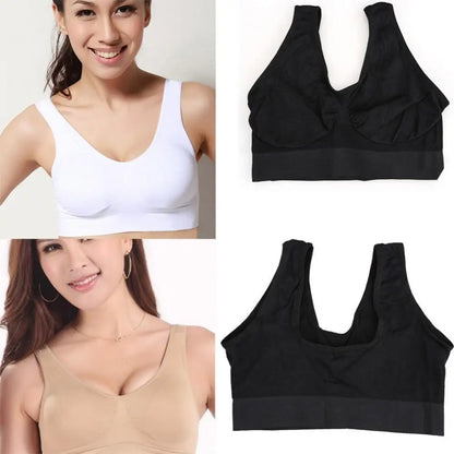 Women Sexy Single Layer Seamless Bra Wireless Sports Yoga Shapewear Lace Sport Bra Plus Size Seamless Bra Bralette Backless Lady