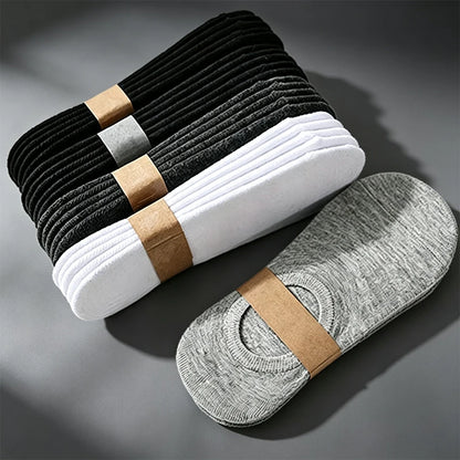 Wholesale 20PCS(10pairs) Pack Male Anti-slip Hidden Foot Socks, Thin Breathable Invisible Liner Socks, Multi Color No Show Socks