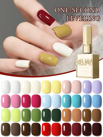 XEIJAYI 35-color 15ml Popular Series Nail Gel Pure  Gel Nail Add Semi-Permanent Soak Off UV LED Construction
