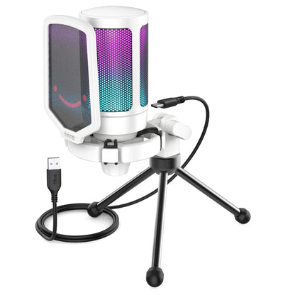 FIFINE AmpliGame A6V USB-mikrofon med RGB och puffskydd