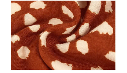 Vintage Blommig Boho Skjortklänning – Kortärmad, Lång, Nedvikt Krage, Skärp, 6 Färger, S–XL