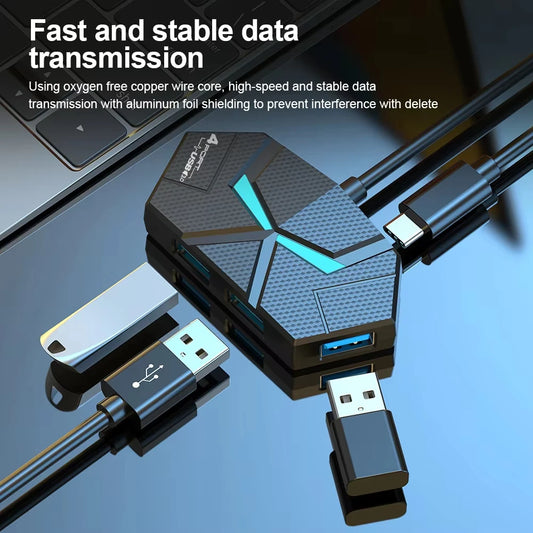 USB 3.0-hubb med 4 eller 7 portar – 0,6 eller 1,2 m