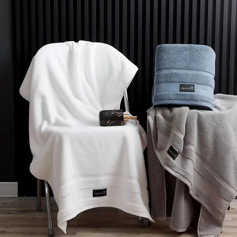 1/2/3pcs Grey Bath Towels Set for Adults - Absorbent Luxury Cotton Towels for Bathroom Home Hotel Beauty Salon Beach Gift Towels