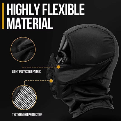 Taktisk balaclava halvmask med andningsbart nät