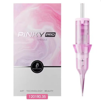 Biomaser PMU Tattoo Cartridge Needle 10pcs Sterilized RL Tattoo Needle for Eyebrow Eyeline Lips Makeup Tattoo Machine Supplies