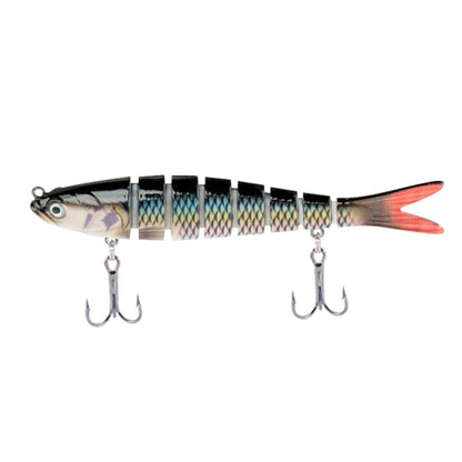 CIBO Fiskedrag Stort Kit – Swimbait Jointed Lure för Gös Abborre Gädda Hav Sjö Å, 12 Färger + 5-pack