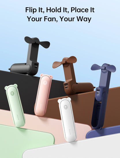 JISULIFE Handhållen Fläkt 3-i-1 – Ficklampa & Powerbank, F8 (2000mAh) / F8X (4500mAh), 7 Färger