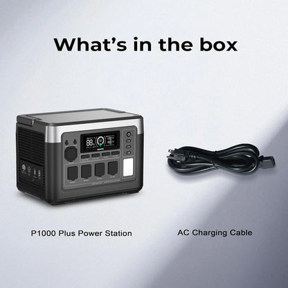OUKITEL P1000E Plus Portable Power Station 1800W Solar Generator 1024Wh Lifepo4 Battery Home Backup Outdoor Camping Mobile Power