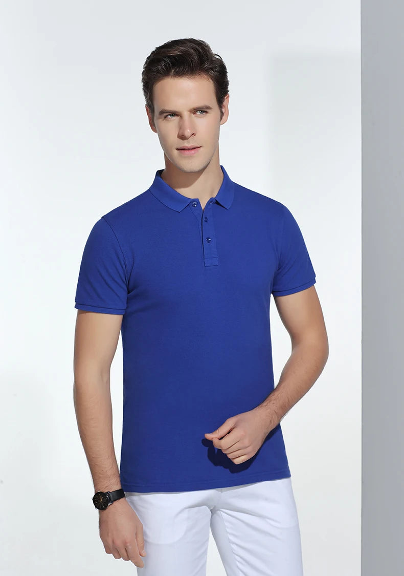 Polo-shirt med Eget Tryck eller Logotyp – 100% Bomull, Unisex S–6XL (Asian)