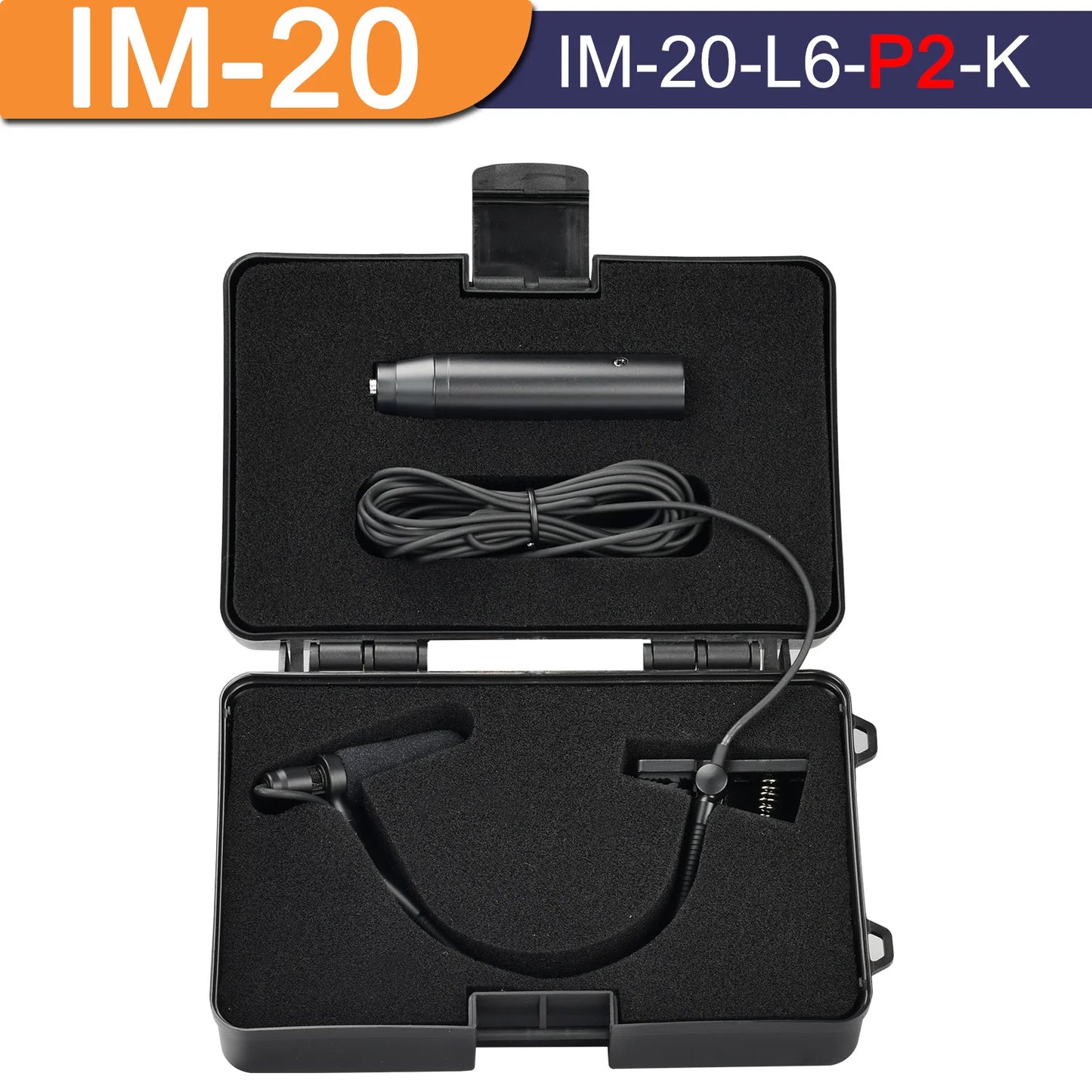 FREEBOSS Saxophone Microphone 3.5mm 3 Pin 4 PIN Trumpet Horn Trombone Clarinet Instruments Mic for Bodypack Transmitter IM-20-K