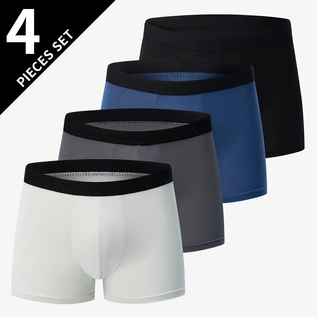 Herr Boxershorts 4/10-pack – Europeisk/US Storlek Trendiga Tryck Plus Size, XS–XXXL