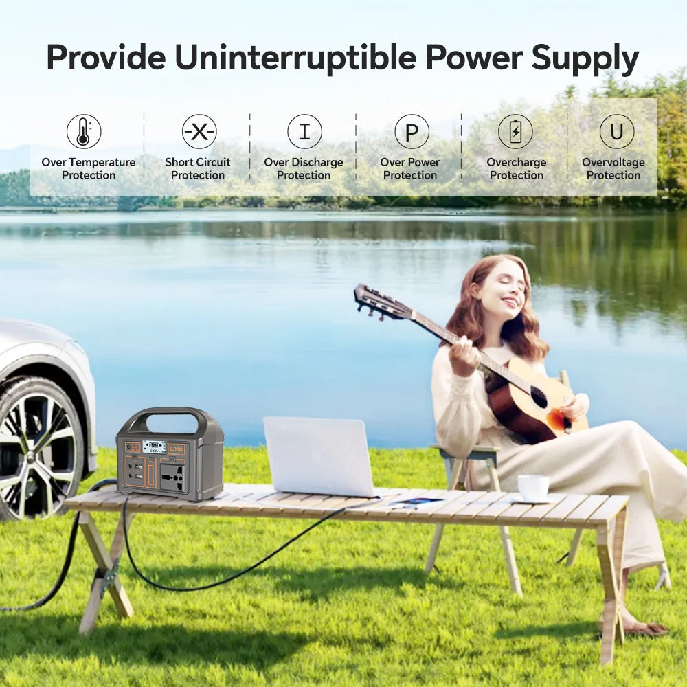 Gaiaray 100W All-in-one Power Station AC 220V Solar Generator   76.8Wh LiFePO4 Battery Emergency Portable Power Plant LED Light UPS Backup Power Bank For Outdoor Camping Travel Fishing Tool