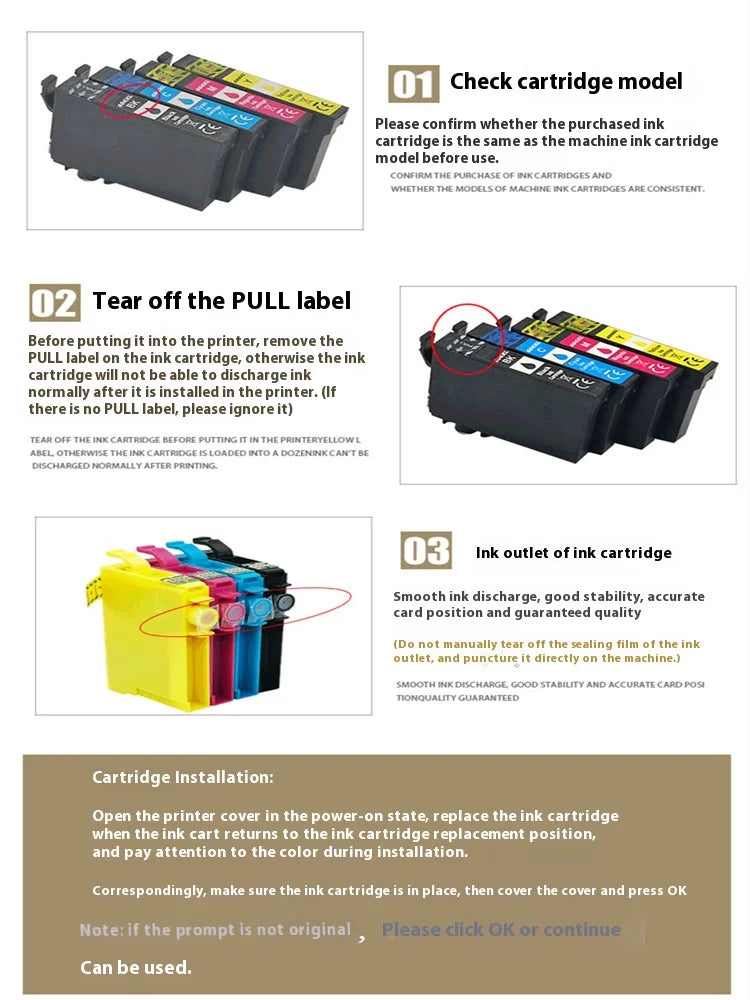 T603XL-kompatibla bläckpatroner för Epson – 4 eller 5-pack