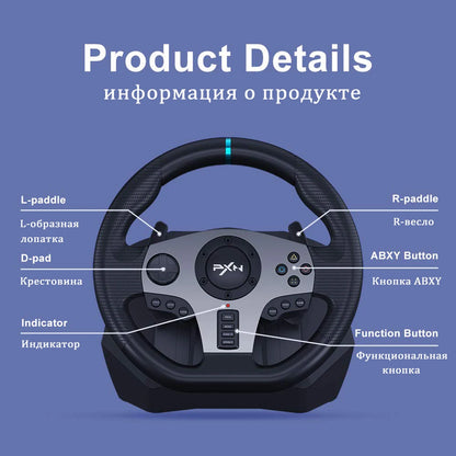 PXN V9 Gen2/V9 Gaming Steering Wheel 270°/900° Racing Simulator for PS4,PS3,PC Windows 7/8/10/11,Xbox One,Xbox Series X/S