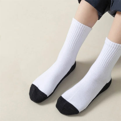 3 Pairs/set Children's Socks Spring Autumn Kids Boys Cotton White Sports Student Home Teenagers Socks For Daily Life 4-16Years