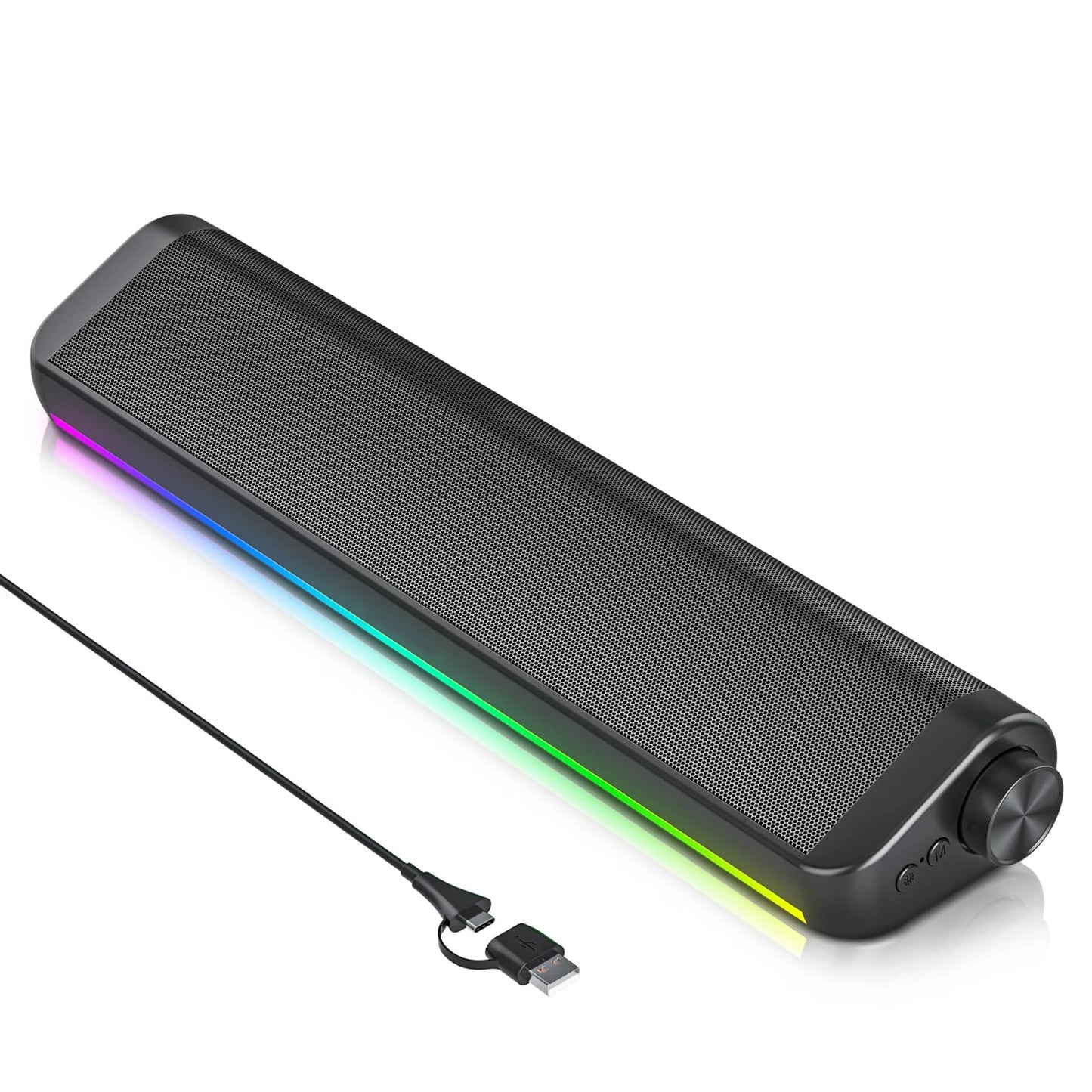 Wired Bluetooth Computer Speaker Soundbar Stereo RGB USB One Line Game Subwoofer For Laptop Notebook PC Music Player Loudspeaker