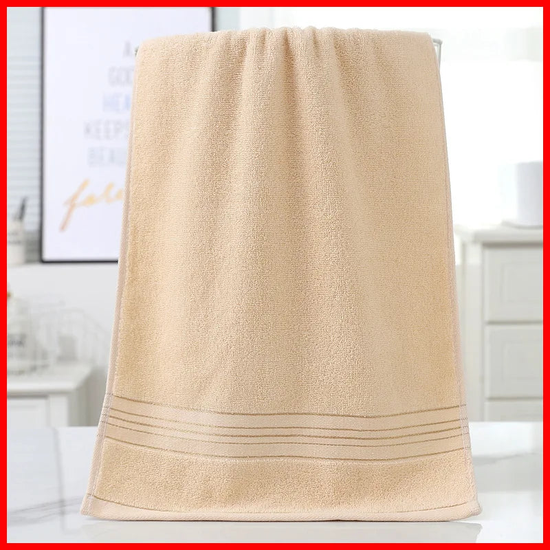 Thickened Cotton Towel with Strong Water Absorption Universal Towel for Adults and Children Solid ColorSkin Friendly Towel