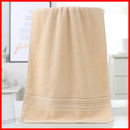 Thickened Cotton Towel with Strong Water Absorption Universal Towel for Adults and Children Solid ColorSkin Friendly Towel