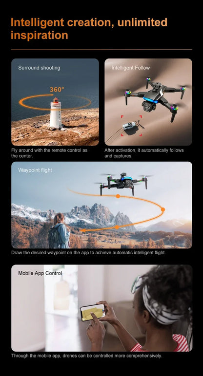 RG706 MAX GPS Drone 8K Professional Dual HD Camera 5G WIFI FPV 360° Obstacle Avoidance Brushless Large Screen Rc Quadcopter Dron