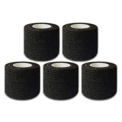 48/24/3PCS Black Tattoo Grip Cover Wraps Self-Adhesive Elastic Bandage Tape Breathable Strong Sports Tape Athletic Bandage Rolls