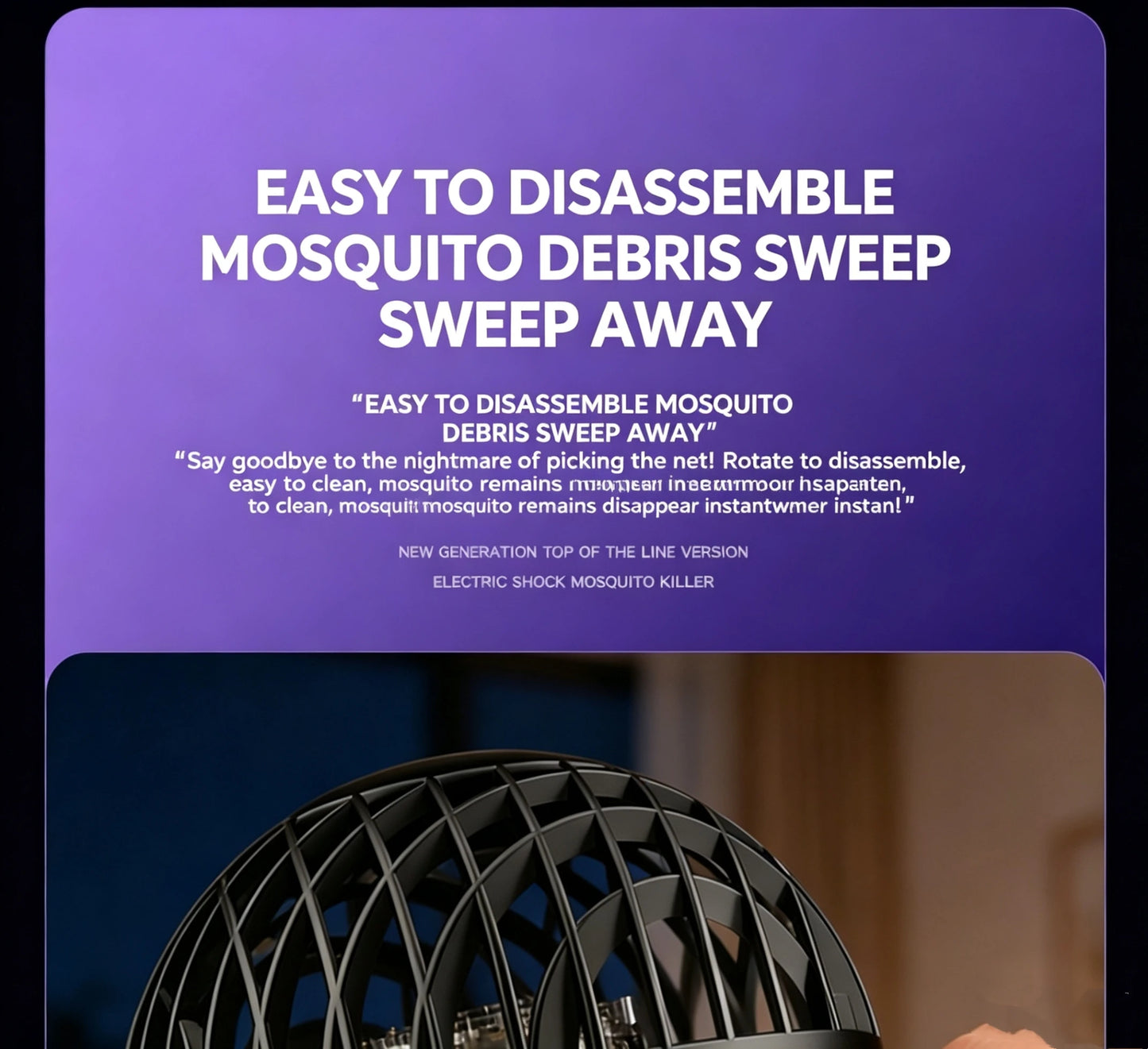 Portable Electric Mosquito Killer Lamp USB UV Light Insect Trap Indoor Home Bedroom Mute Bug Zapper Mosquito Repellent Light