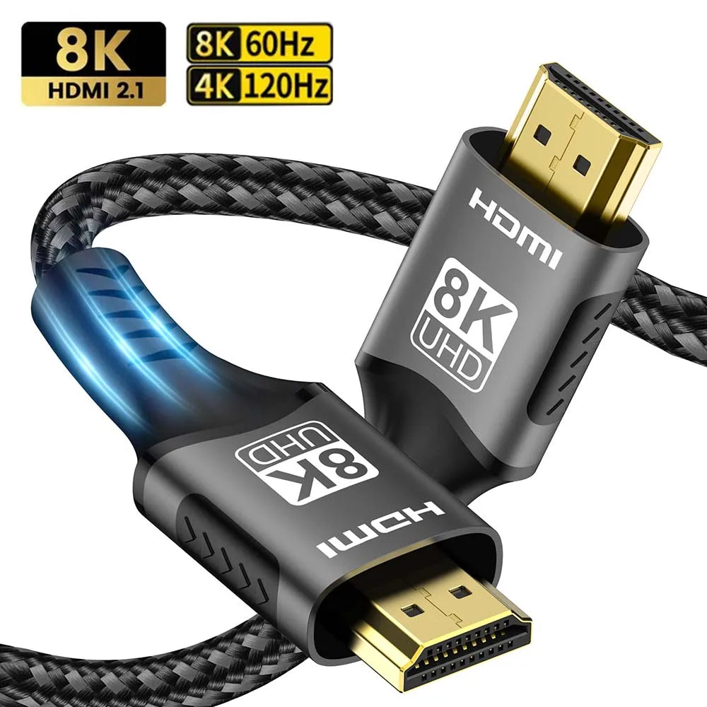 8K HDMI 2.1-kabel 8K@60Hz 48Gbps ARC HDCP Ultra High Speed HDR