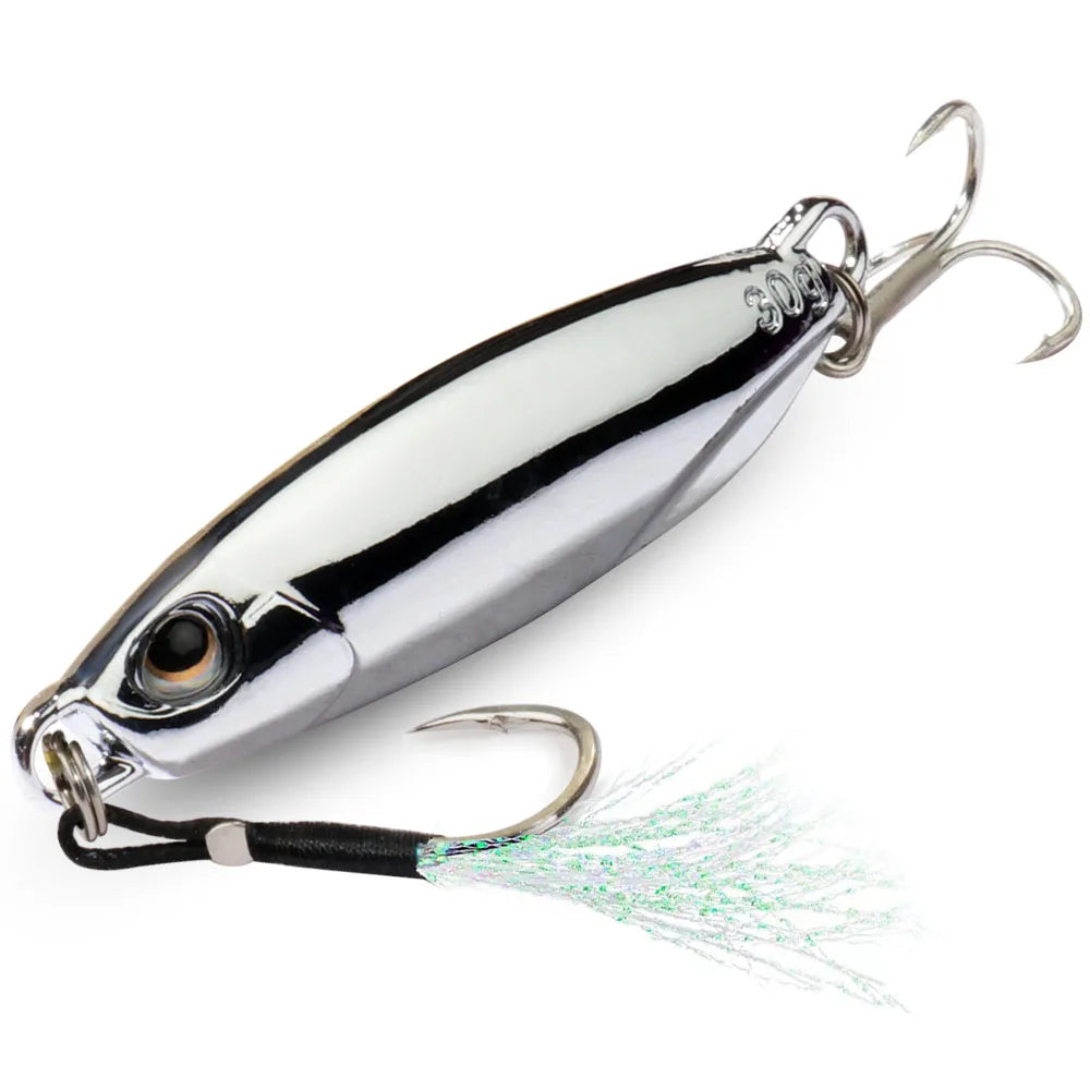 Metal Jig Fishing Lure 10g 20g 30g 40g Shore Casting Swimbait Spoon Spiner Laser LAKE Pesca Ocean Tackle Wobbler Artificial Bait