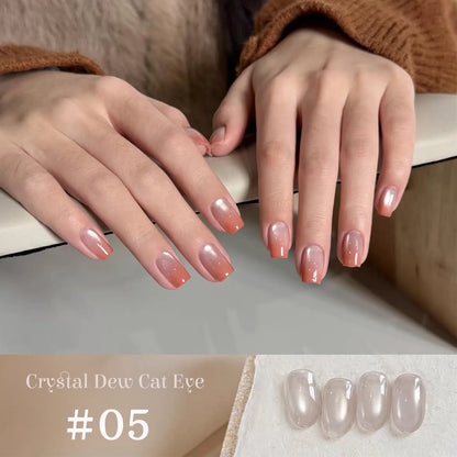 1-12pcs SHAKA Autumn Tanhua Cat Eye Pink Transparent Color Gel Nail Polish 2026 New Simple And Generous Halloween Nail Gel