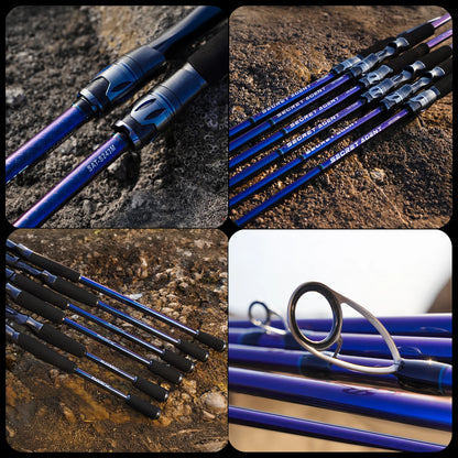 BUDEFO SECRET AGENT Lure Fishing Rod 1.8m 2.4m 3.0m  30T Carbon Spinning Baitcasting FUJI Guide Travel Lure Rod 2-70g L/ML/M/MH