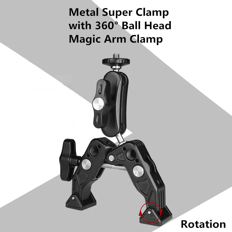 For Insta 360 X5 X4 X3 GO 3S Motorcycle Bicycle Clip Bracket for GoPro 13 12 11 DJI Action 6 Bike Selfie Stick Camera Accessory