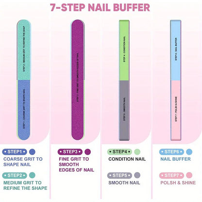 Professionellt Nagelvårdskit 10/15 delar – Filar, Buffer, Pensel, Sax, Nagelband Nippers & Gel-verktyg